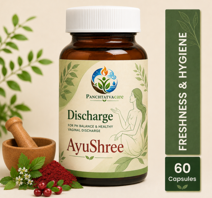 Panchtatva Care Ayushree Ayurvedic Feminine Care Capsules | Supports Vaginal Health, Intimate pH Balance, White Discharge Management & Women's Wellness | 60 Veg Capsules