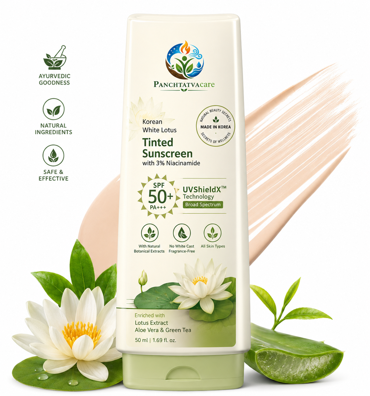 Panchtatva Care Ayurvedic Tinted Sunscreen SPF 50+ PA++++